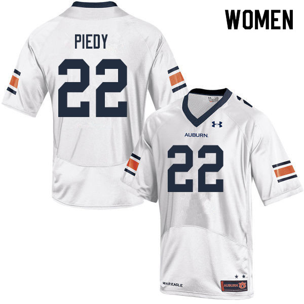 Women's Auburn Tigers #22 Erik Piedy White 2019 College Stitched Football Jersey